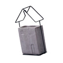 Cement Succulent Planter Pot Plants Flower Pot Decorative Bonsai Cactus Planter with Iron Stand