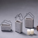 Cement Succulent Planter Pot Plants Flower Pot Decorative Bonsai Cactus Planter with Iron Stand