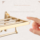 Foldable Wall Mounted Towel Rack Holder Bar Shelf Rail Storage Bathroom
