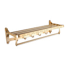 Foldable Wall Mounted Towel Rack Holder Bar Shelf Rail Storage Bathroom