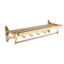 Foldable Wall Mounted Towel Rack Holder Bar Shelf Rail Storage Bathroom