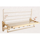Foldable Wall Mounted Towel Rack Holder Bar Shelf Rail Storage Bathroom
