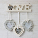 Wall Wooden Photo Frame Picture Frame with 3 Frames for Romantic Wedding Decoration