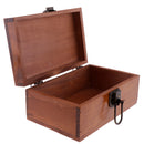 Retro Wooden Storage Jewelry Box Desktop Collection Box With Lock Organizer