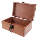 Retro Wooden Storage Jewelry Box Desktop Collection Box With Lock Organizer