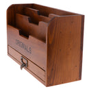 3-Tier Shabby Chic Wooden Storage Organizer Holder Mail Rack For Desktop Tabletop