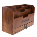 3-Tier Shabby Chic Wooden Storage Organizer Holder Mail Rack For Desktop Tabletop