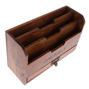 3-Tier Shabby Chic Wooden Storage Organizer Holder Mail Rack For Desktop Tabletop