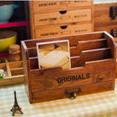 3-Tier Shabby Chic Wooden Storage Organizer Holder Mail Rack For Desktop Tabletop