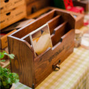 3-Tier Shabby Chic Wooden Storage Organizer Holder Mail Rack For Desktop Tabletop