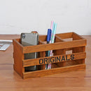 Remote Control Storage Rack Box Wooden Desktop Table Rack Home Office