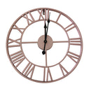 40cm Modern Round Iron Silent Wall Clock - Rose Gold