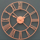 40cm Modern Round Iron Silent Wall Clock - Rose Gold