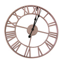 40cm Modern Round Iron Silent Wall Clock - Rose Gold