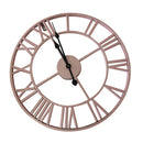 40cm Modern Round Iron Silent Wall Clock - Rose Gold