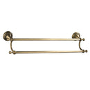 Vintage Brass Bath Towel Rack Bathroom Shelf with Double Towel Bar 61.5 CM Storage Organizer Wall Mounted