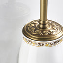 Vintage Brass Wall Mounted Lavatory Toilet Brush and Holder Set Bathroom Tool