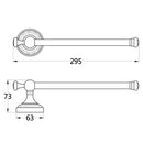 29.5cm Long Antique Brass Wall Mounted Single Towel Bar Towel Holder Solid Brass Towel Rack