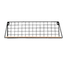 Metal Wood Wall Hanging Storage Shelf Industrial Modern Bookshelf Storage Rack for Hallway Home Office