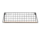 Metal Wood Wall Hanging Storage Shelf Industrial Modern Bookshelf Storage Rack for Hallway Home Office