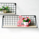 Metal Wood Wall Hanging Storage Shelf Industrial Modern Bookshelf Storage Rack for Hallway Home Office