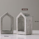 Creative House Shaped Cement Candle Holder Xmas Gift Wedding Home Decor