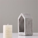 Creative House Shaped Cement Candle Holder Xmas Gift Wedding Home Decor