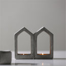 Creative House Shaped Cement Candle Holder Xmas Gift Wedding Home Decor