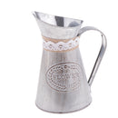 Rustic Style Gray Shabby Chic Galvanized Sheet Iron Vase Pitcher for Home