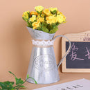 Rustic Style Gray Shabby Chic Galvanized Sheet Iron Vase Pitcher for Home