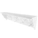 Wall Mounted Storage Shelf Holder Hanger Rack With Hooks Bathroom Kitchen
