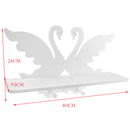 Swan Wall Hanging Rack Shelves Home Decor Photo Frame Holder Plate