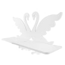 Swan Wall Hanging Rack Shelves Home Decor Photo Frame Holder Plate