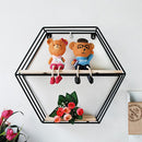 Wall Hanging Shelf Storage Rack Flower Pots Holder Decor Black