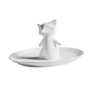 Car Dashboard Ornament Ceramic Figurine Fox Statue Home Office Art Display