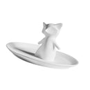 Car Dashboard Ornament Ceramic Figurine Fox Statue Home Office Art Display