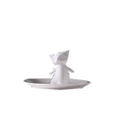 Car Dashboard Ornament Ceramic Figurine Fox Statue Home Office Art Display