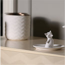 Car Dashboard Ornament Ceramic Figurine Fox Statue Home Office Art Display
