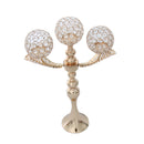 Crystal Shining Candlestick Candle Holder Bowl Table Stand Tealight Holder for Dining Room Kitchen Cafe Coffee House, 48cm Long Stand