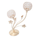 Decorative Crystal Diamond Tea Light Candle Holder Pillars Candlestick Bowl Stand Golden