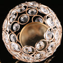 Decorative Crystal Diamond Tea Light Candle Holder Pillars Candlestick Bowl Stand Golden