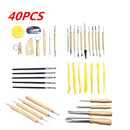 40Pcs/Set Pottery Tools Sculpting Clay Carving Shapers Polymer Modeling Kit