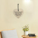 Creative Gift Tag Heart Shaped Beige Wooden Tag Card for Teachers' Day Favor