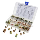 125pcs M4 M5 M6 M8 M10 Zinc Alloy Hex Nuts Assortment Kit Fastener Screw Bolt