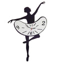 Ballerina Girl Nursery Girls Room Wall Art Decorative Wall Clock Dancing Girls Acrylic Wall Clock Decor Gift