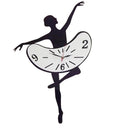 Ballerina Girl Nursery Girls Room Wall Art Decorative Wall Clock Dancing Girls Acrylic Wall Clock Decor Gift