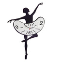 Ballerina Girl Nursery Girls Room Wall Art Decorative Wall Clock Dancing Girls Acrylic Wall Clock Decor Gift