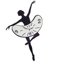 Ballerina Girl Nursery Girls Room Wall Art Decorative Wall Clock Dancing Girls Acrylic Wall Clock Decor Gift
