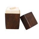 Retro Wooden Tea Coffee Box Canister Seal Storage Jar Bottle Kitchen Spice Organizer with Lid
