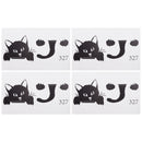 4Pcs DIY Black Cute Cat Switch Sticker 3D Wall Stickers Home Decoration Bedroom Parlor Decor Living Room Kids Vinyl Wall Decal Mural